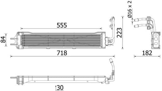 Oil Cooler, automatic transmission BEHR *** PREMIUM LINE *** CLC333000P
