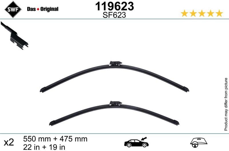 Wiper Blade DAS ORIGINAL SET 119623