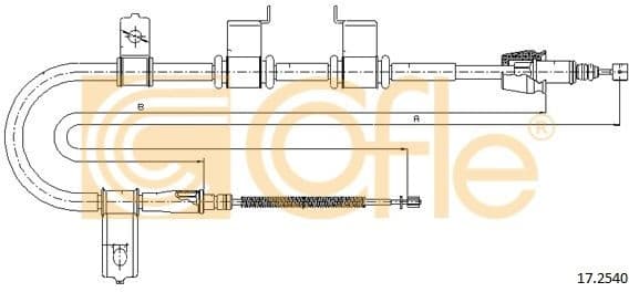 Cable Pull, parking brake 17.2540