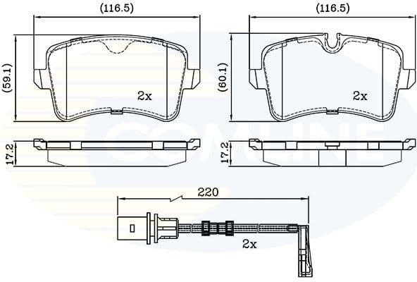 Brake pads rear CBP22121
