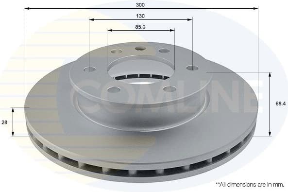 Brake disc, 1pcs FRONT ADC1640V - image 2