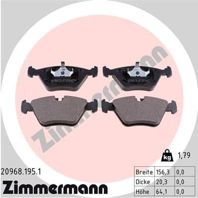 Brake Pad Set, disc brake 20968.195.1