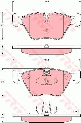Brake Pad Set, disc brake COTEC GDB1577