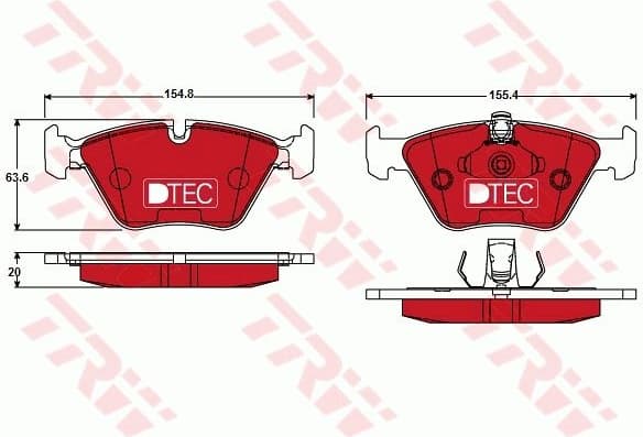 Brake Pad Set, disc brake DTEC COTEC GDB1404DTE