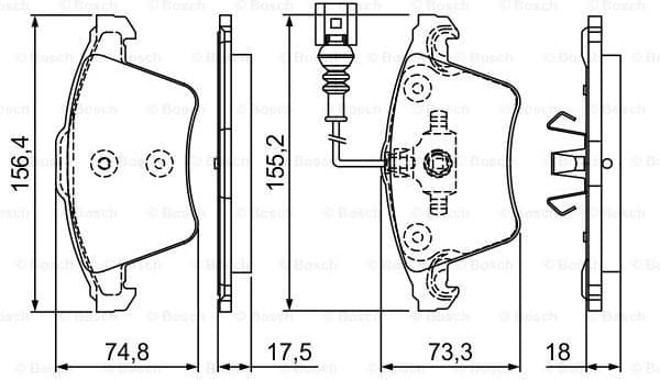 Brake Pad Set, disc brake 0986494203 - image 7