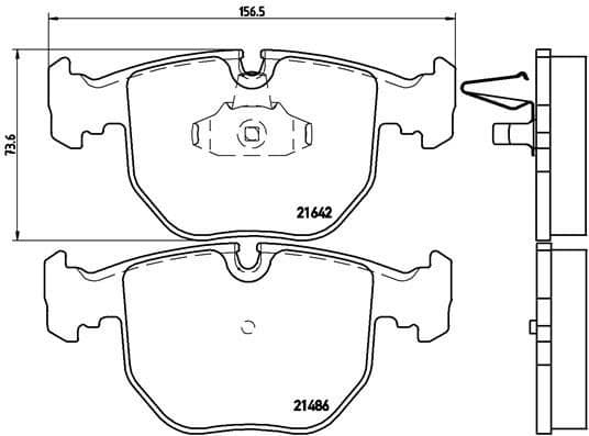 Brake pads front, Top Quality P06021