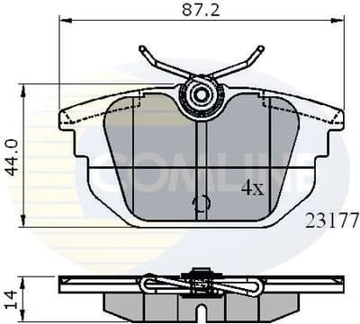 Brake pads rear CBP01012