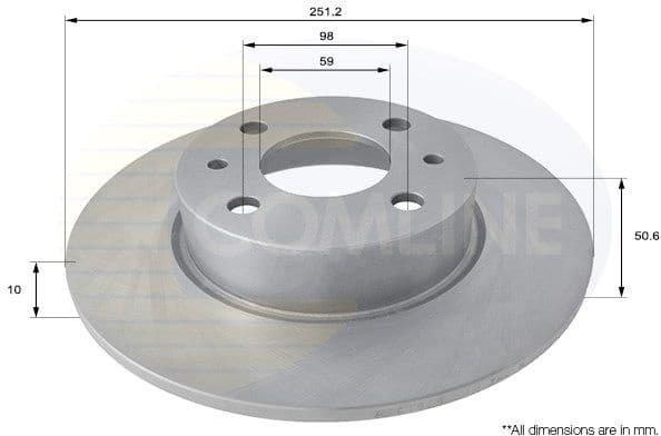 Brake disc, 1pcs REAR ADC1809 - image 2