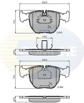 Brake pads front CBP01096