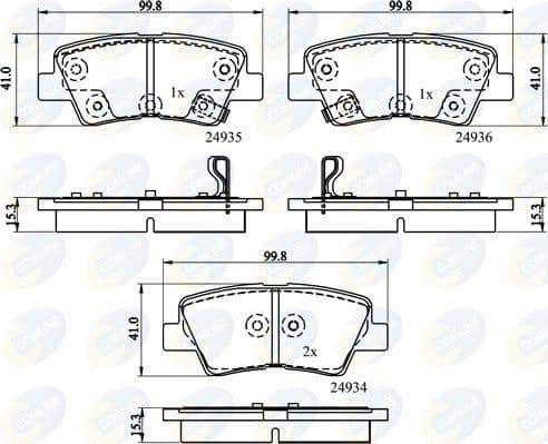 Brake pads rear CBP32161