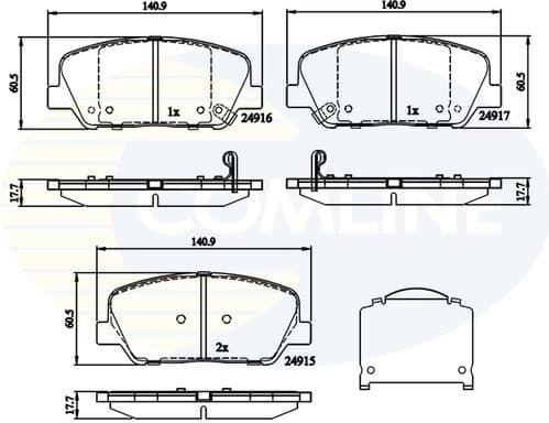 Brake pads front CBP32259
