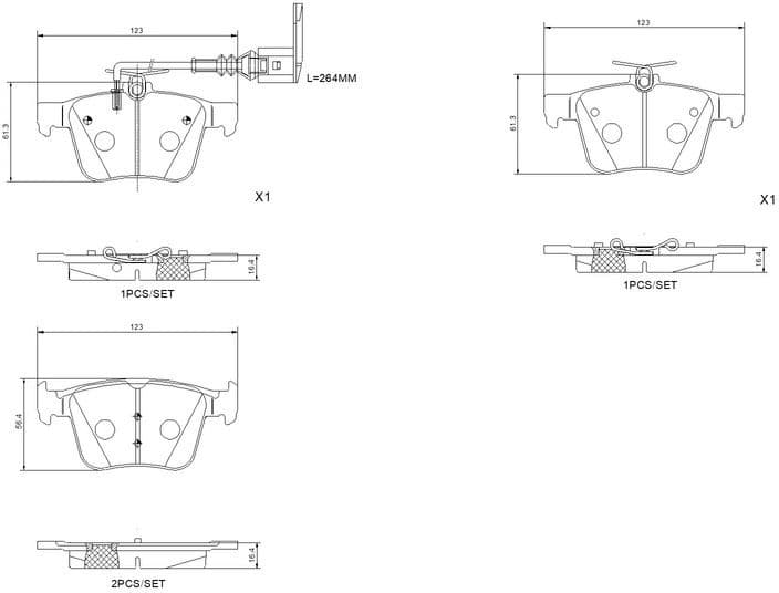 Brake Pad Set, disc brake XTRA LINE P 85 162X - image 4