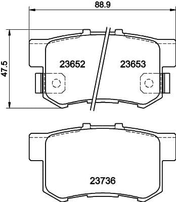 Brake Pad Set, disc brake 8DB 355 009-581
