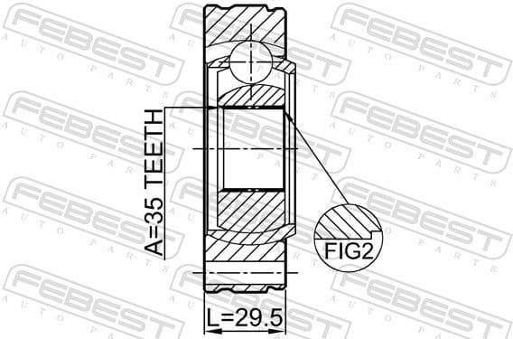 Joint, propshaft 2011-JLSHA - image 2