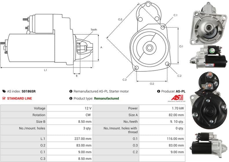 Starter Remanufactured AS S0186SR - image 5