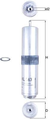 Filter diesel fuel KL763D