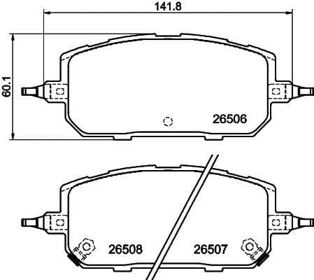 Brake Pad Set, disc brake 8DB 355 044-221