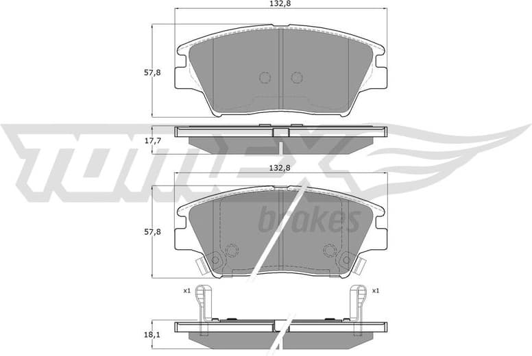 Brake Pad Set, disc brake TX 19-01
