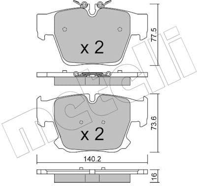 Brake Pad Set, disc brake 22-1387-0