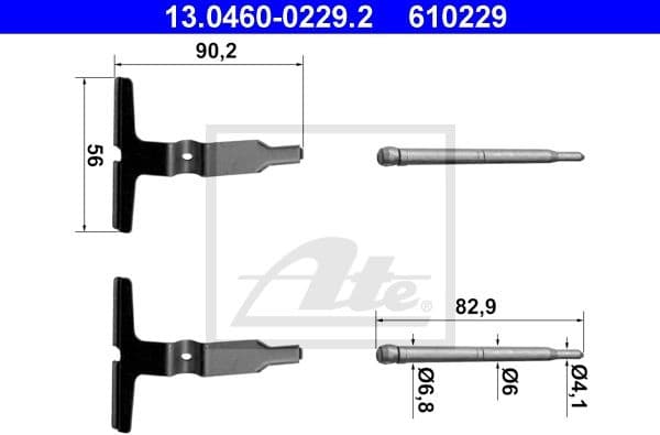 Accessory Kit, disc brake pad 13.0460-0229.2