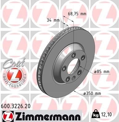 Brake Disc COAT Z 600.3226.20