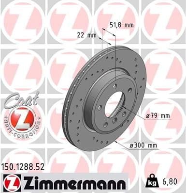 Brake Disc SPORT BRAKE DISC Z 150.1288.52