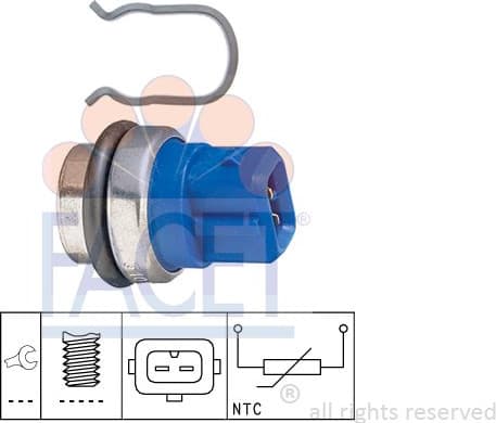 Sensor, coolant temperature Made in Italy - OE Equivalent 7.3101 - image 2