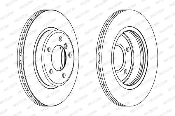 Brake discs kit front (2pcs), Top Quality DDF1066C - image 3