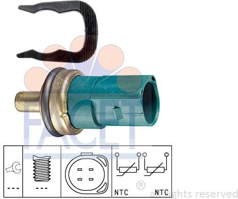 Sensor, coolant temperature Made in Italy - OE Equivalent 7.3258 - image 2