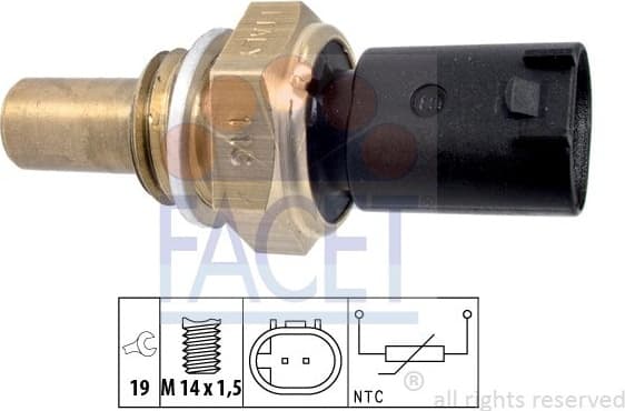 Sensor, coolant temperature Made in Italy - OE Equivalent 7.3350