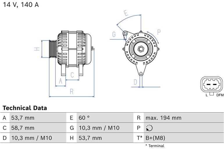 Alternator 0 986 086 960
