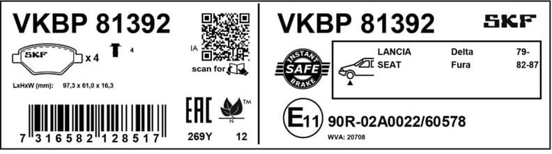 Brake Pad Set, disc brake VKBP 81392 - image 3