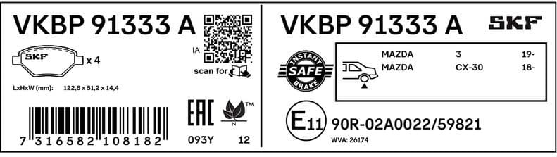 Brake Pad Set, disc brake VKBP 91333 A - image 3