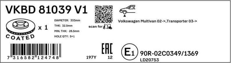 Brake Disc VKBD 81039 V1 - image 2