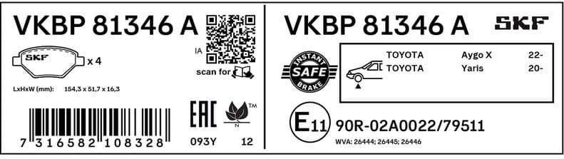 Brake Pad Set, disc brake VKBP 81346 A - image 3