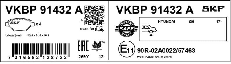 Brake Pad Set, disc brake VKBP 91432 A - image 3