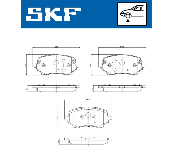 Brake Pad Set, disc brake VKBP 81305 - image 2
