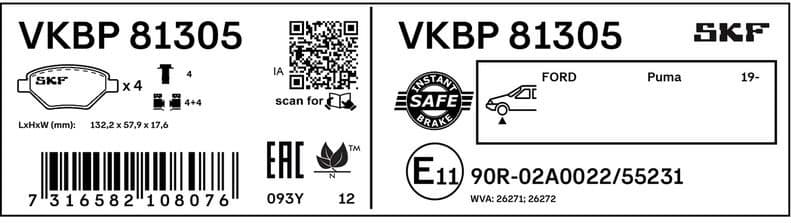 Brake Pad Set, disc brake VKBP 81305 - image 3