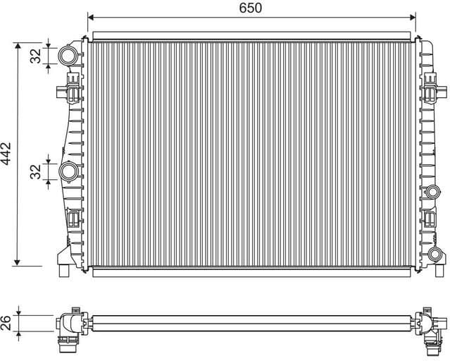 Radiator, engine cooling 701304