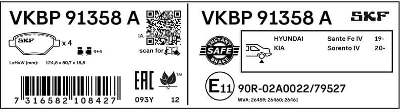 Brake Pad Set, disc brake VKBP 91358 A - image 3