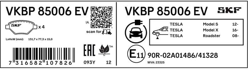 Brake Pad Set, disc brake VKBP 85006 EV - image 3