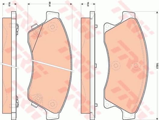 Brake pads front, Top Quality GDB1843