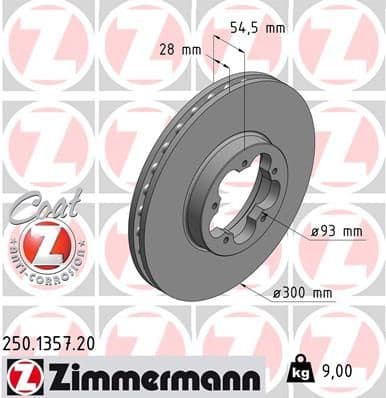 Brake Disc COAT Z 250.1357.20