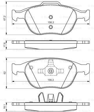 Brake Pad Set, disc brake 0986424701 - image 7
