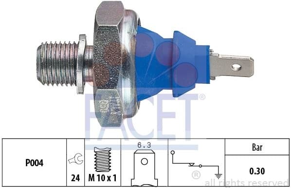 Oil Pressure Switch Made in Italy - OE Equivalent 7.0108 - image 2