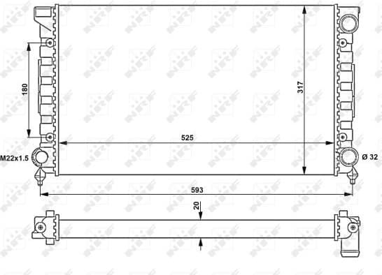 Radiator, engine cooling 539501