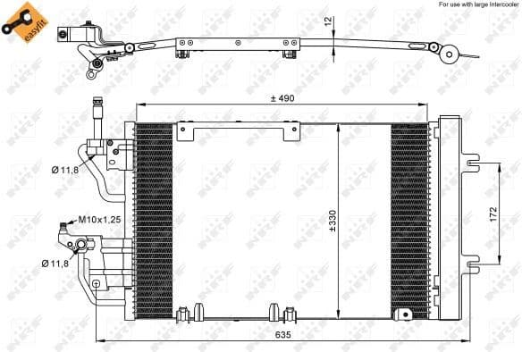 Condenser, air conditioning EASY FIT 35633
