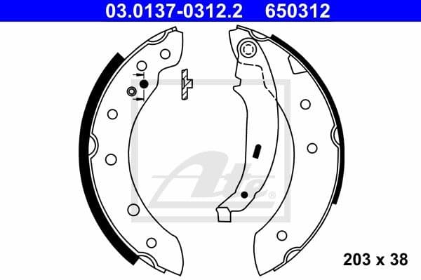 Brake Shoe Set 03.0137-0312.2