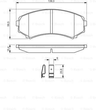 Brake Pad Set, disc brake 0986424709 - image 7