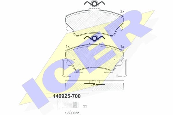 Brake pads front 140925700 - image 2